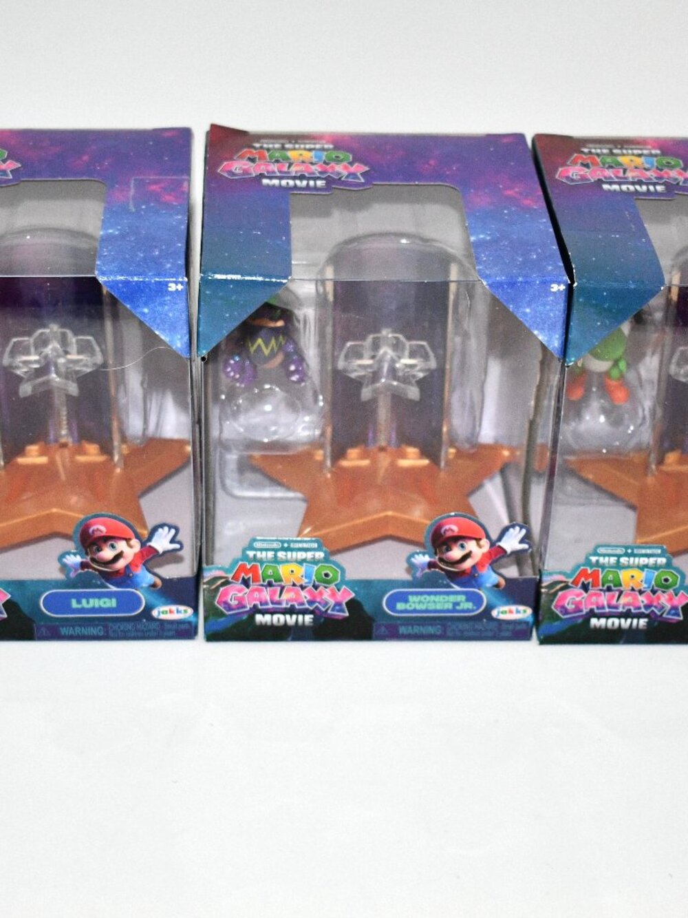 JAKKS Pacific Super Mario Galaxy Movie Mini Figures, 3-Pack, Star Launcher, NWT